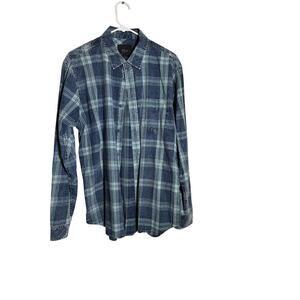 Rails Black Blue Plaid Pattern Long Sleeves Button Down Shirt Size Large